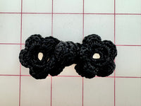 Applique - Vintage Black Flower-Shaped Frog Close-Out