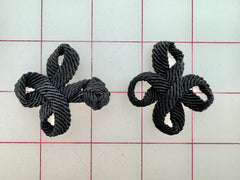 Applique - Vintage Black Braided Cord Frog Close-Out