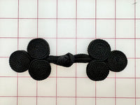 Applique - Vintage Black Corded Circles Frog Close-Out