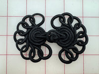 Applique - Vintage Black Corded Frog Close-Out