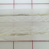 Trim - 1.5-inch Vintage White Ribbon with Metallic Gold Threads 3.5YD Piece Close-Out