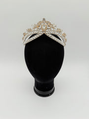 Tiara - Crystal and Gold Royal-Style