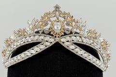 Tiara - Crystal and Gold Royal-Style