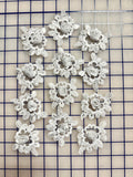 Non-Metallic Applique - White 3D Rose Design By the Dozen