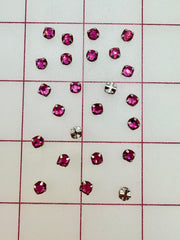 Rhinestones - 20SS Czech Bright-Cut Rose Montees Fuchsia 24-Pack