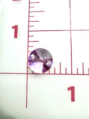 Rhinestones - 14mm Czech "Bright-Cut" Tanzanite Rivoli (Round) Sew-On 6PK