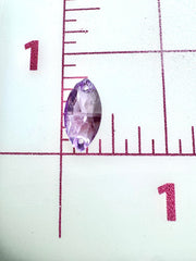 Rhinestones - 9x18mm Czech Bright-Cut Tanzanite Navette Sew-On