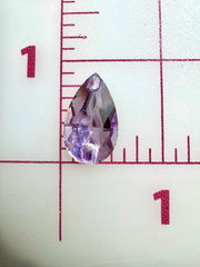 Rhinestones - 13x22mm Czech "Bright-Cut" Tanzanite Pear-Shape Sew-On