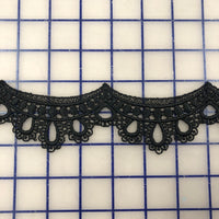 Non-Metallic Trim - 2-inch Scalloped Trim Black