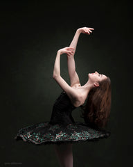 Trim Grab Bag - Beautiful Sequined Green Motifs on Black Tulle