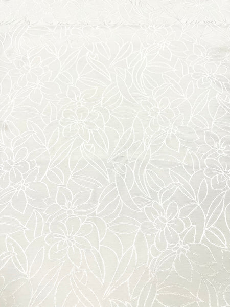 Brocade - 56-inches Wide Soft Warm White 1.5-Yard and 1.75-Yard Pieces Left!