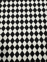 Cotton/Poly - 60-inches Wide Black and White Diamond Design Special Purchase! Close-Out