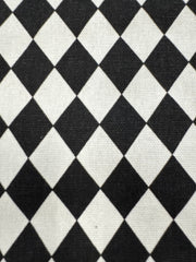 Cotton/Poly - 60-inches Wide Black and White Diamond Design Special Purchase! Close-Out