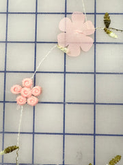 Fancy Organza -Embroidered 3D Flower Design