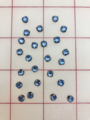 Rhinestones - 20SS Czech Bright-Cut Rose Montees Light Sapphire 24-Pack