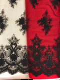 Fancy Lace - 52-inches Wide Embroidered Black Special Purchase!
