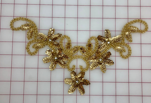 Applique - Gold Beaded and Sequined Close-Out