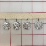 Coin Trim - Half-inch Silver Coins on Twill Tape Ivory Close-Out