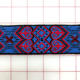 Ribbon Trim - 2-inch Heart Pattern Close-Out Only Four Yards Left!