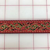 Metallic Ribbon - 1-inch Red, Gold, and Black