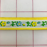 Non-Metallic Trim - 3/4-inch Yellow with Flower Pattern