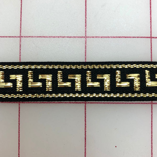 Metallic Ribbon - 5/8-inch Gold and Black