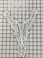 Applique - Beautiful Venise Lace Corseted Winter White