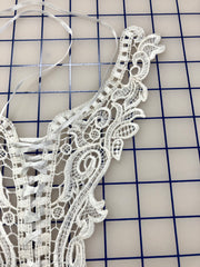 Applique - Beautiful Venise Lace Corseted Winter White