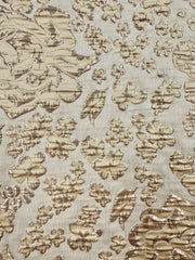 Brocade - 52-in  Ivory Cream and Palest Gold Reversible NEW!