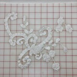 Applique - Beautiful White Corded Dyeable