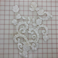 Applique - Beautiful White Corded Dyeable
