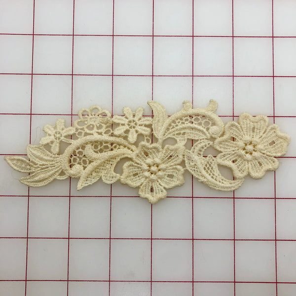 Applique - Ivory  Embroidered Vintage Dyeable Close-Out Only One Left!