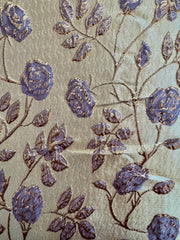 Brocade - 56/57-in Pale Lilac Small Flowers Metallic Brocade NEW!