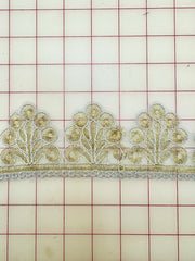 Metallic Trim - 2.5-inch Pale Gold with Silver Cording