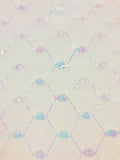 Tutu Net - 55-inches Wide White with Iridescent Design Back In Stock in a Stiffer Hand!