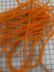 Horsehair: 1/2-inch Waffle Ribbon Tubing Orange Close-Out