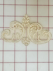 Applique - Beaded and Corded Ivory