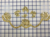 Applique - Gold Metallic Sequined Lace Only 1 Left!