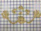 Applique - Gold Metallic Sequined Lace Only 1 Left!