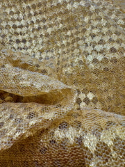 Metallic Tulle - 60-inches Wide Gold with Diamond Pattern
