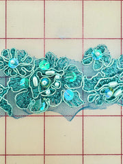 Trim Grab Bag - 1.5in-2in Wide Border Teal 2/3YD