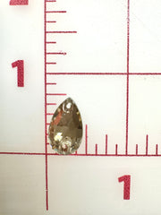 Rhinestones - 10x18mm Czech "Bright-Cut" Cool Colorado Topaz Pear-Shape Sew-On