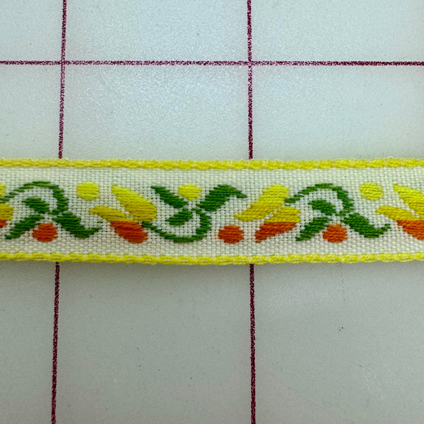 Non-Metallic Trim - 1/4-inch Yellow and Green Pattern Close-Out Only a Couple Yards Left! Close-Out