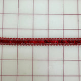 Sequin Trim - 1/2-inch Red and Silver