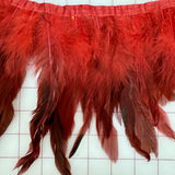 Feather Trim - Dyed Chinchilla Rooster Schlappen Feathers Red Close-Out