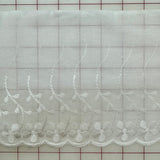 Non-Metallic Trim - Beautiful White Embroidered Scalloped