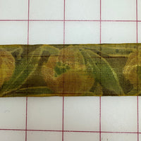 Non-Metallic Ribbon - 1.25-inch Muted Green and Golden Ribbon One 6.33-Yard Piece! Close-Out