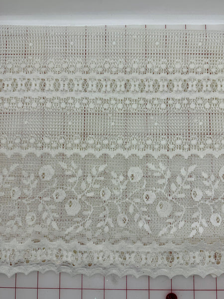 Embroidered Mesh- 23-inches Wide Ivory