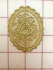 Applique - Gold Embroidered Lace Motifs