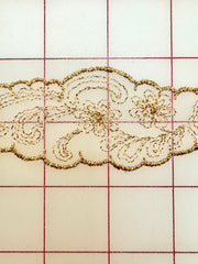 Trim - Vintage Gold Embroidered Lace